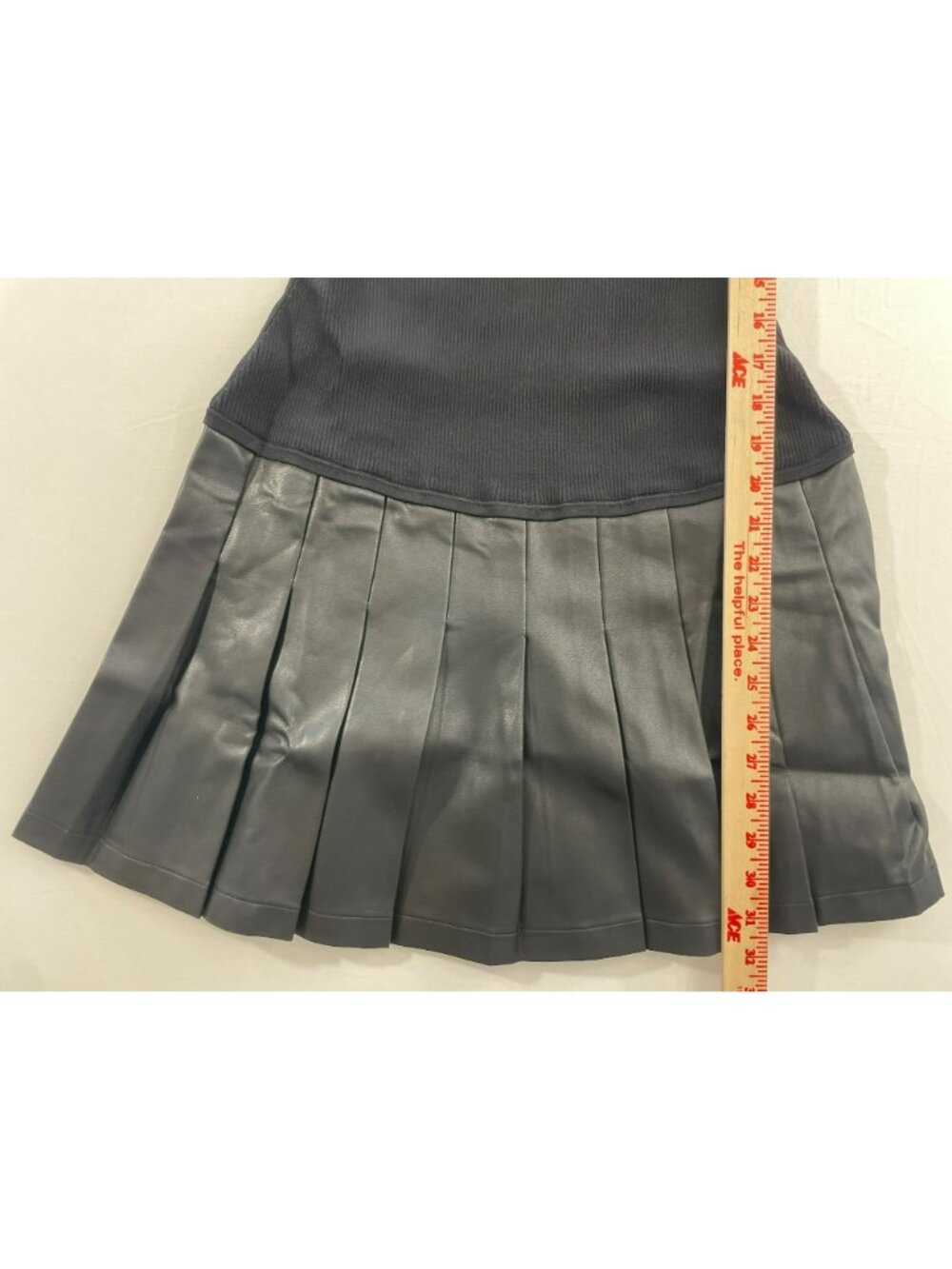 Milly Leather Pleated Skirt Knit Dress Sleeveless Black Size Small MSRP $365 NEW - Picture 6 of 11